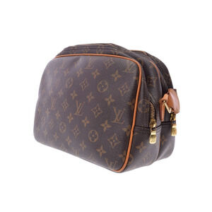 Louis Vuitton Leather Shoulder Reporter Monogram Crossbody Brown Bag